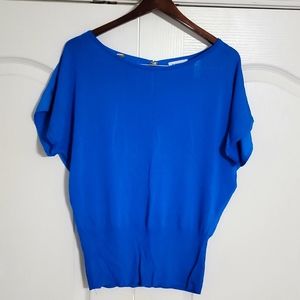 Calvin Klein Blue Shirt Viscose Casual Top Small